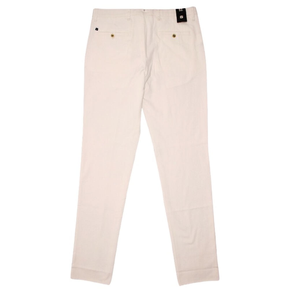Lardini Beyaz Straight Leg White Slacks 52